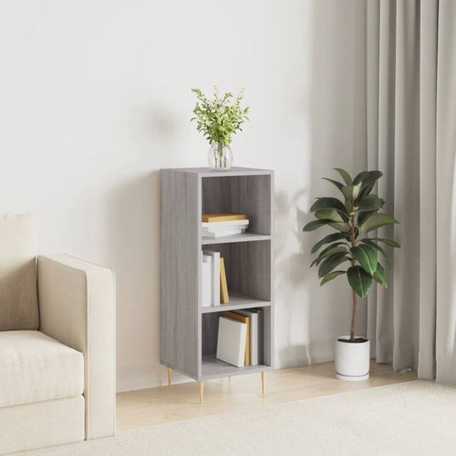 Berkfield Home Sideboard Grey Sonoma 34.5x32.5x90 cm Engineered Wood - image 1