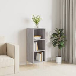 Berkfield Home Sideboard Grey Sonoma 34.5x32.5x90 cm Engineered Wood - thumbnail 1