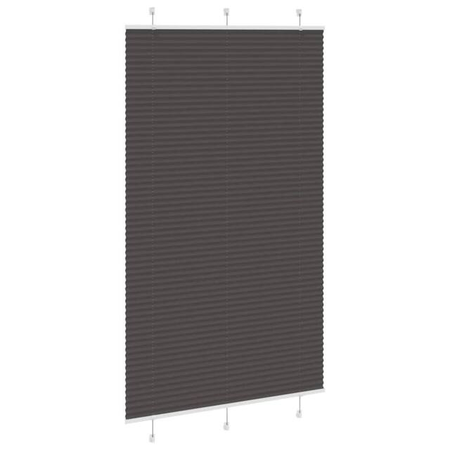 Berkfield Home Pleated Blind Black 120x200 cm Fabric Width 119.4 cm Polyester - image 1