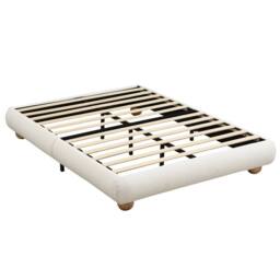 Matteo Beige Velvet Upholstered Double Bed Frame - thumbnail 5