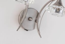 Harper Living Double Wall Light & Sconce Satin Nickel Finish in Light Grey - thumbnail 3