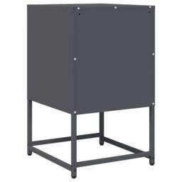 Berkfield Home Bedside Cabinet Anthracite 36x39x60.5 cm Cold-rolled Steel in Dark Grey - thumbnail 7