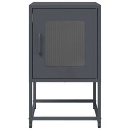 Berkfield Home Bedside Cabinet Anthracite 36x39x60.5 cm Cold-rolled Steel in Dark Grey - thumbnail 5