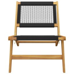 Berkfield Home Garden Chair with Footrest Solid Wood Teak & Polyester in Brown - thumbnail 7