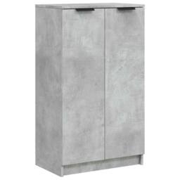 Berkfield Home Shoe Cabinet Concrete Grey 59x35x100 cm Engineered Wood - Size: 59 x 35 x 100 cm - thumbnail 3