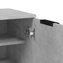 Berkfield Home Shoe Cabinet Concrete Grey 59x35x100 cm Engineered Wood - Size: 59 x 35 x 100 cm - thumbnail 8