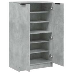 Berkfield Home Shoe Cabinet Concrete Grey 59x35x100 cm Engineered Wood - Size: 59 x 35 x 100 cm - thumbnail 7
