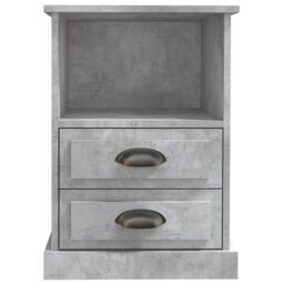 Berkfield Home Bedside Cabinet Concrete Grey 43x36x60 cm - Size: 43 x 36 x 60 cm - thumbnail 6