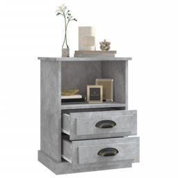 Berkfield Home Bedside Cabinet Concrete Grey 43x36x60 cm - Size: 43 x 36 x 60 cm - thumbnail 5