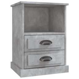 Berkfield Home Bedside Cabinet Concrete Grey 43x36x60 cm - Size: 43 x 36 x 60 cm - thumbnail 2