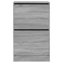 Berkfield Home Shoe Cabinet Grey Sonoma 60x34x96.5 cm Engineered Wood - thumbnail 5