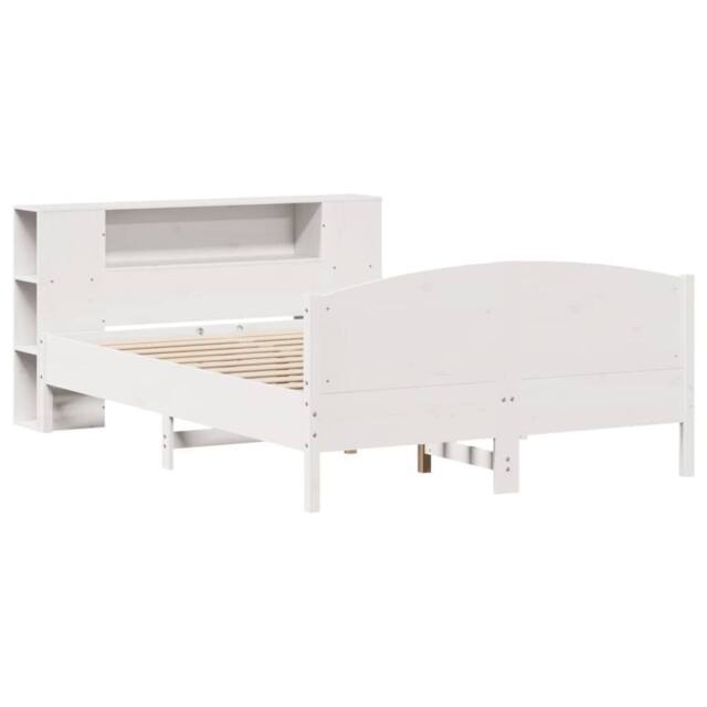 Berkfield Home Decorative Bookcase Bed without Mattress White 150x200cm Solid Wo - Size: 150x200 cm - image 1