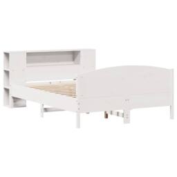 Berkfield Home Decorative Bookcase Bed without Mattress White 150x200cm Solid Wo - Size: 150x200 cm - thumbnail 1