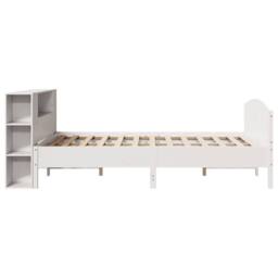 Berkfield Home Decorative Bookcase Bed without Mattress White 150x200cm Solid Wo - Size: 150x200 cm - thumbnail 5
