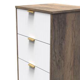 Ready Assembled 2 U Denver 5 Drawer Tall Bedside (Ready Assembled) in Dark Brown - thumbnail 4