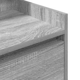 Berkfield Home Bedside Cabinet with 2 Drawers Grey Sonoma 38x34x80 cm - Size: 38 x 34 x 80 cm - thumbnail 9