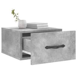 Berkfield Home Wall-mounted Bedside Cabinet Concrete Grey 35x35x20 cm - Size: 35 x 35 x 20 cm - thumbnail 4