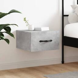 Berkfield Home Wall-mounted Bedside Cabinet Concrete Grey 35x35x20 cm - Size: 35 x 35 x 20 cm - thumbnail 2