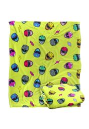 Power Rangers Helmet Pattern Silky Touch Super Soft Throw Blanket 152 X 127 cm in White - thumbnail 2