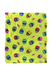Power Rangers Helmet Pattern Silky Touch Super Soft Throw Blanket 152 X 127 cm in White - thumbnail 1