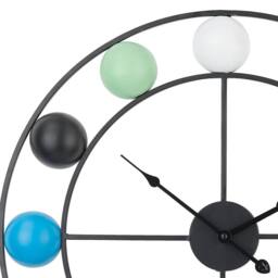 Wyld and Coco 56 cm Retro Open Face Wall Clock Distressed Iron Multicolour - thumbnail 3