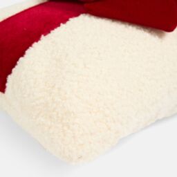 OHS Bow Wrapped Boucle Throw Pillow Scatter Cushion in Red - thumbnail 6