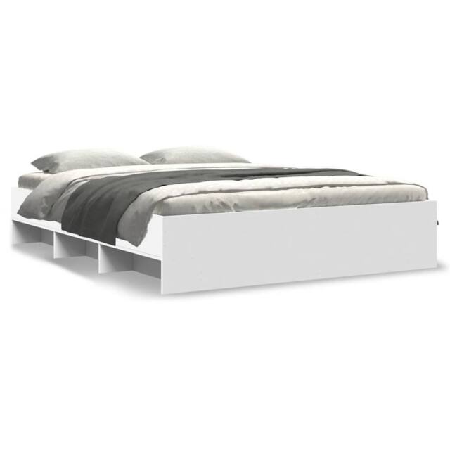 Berkfield Home Bed Frame without Mattress White 150x200 cm King Size Engineered Wood - image 1