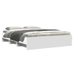 Berkfield Home Bed Frame without Mattress White 150x200 cm King Size Engineered Wood - thumbnail 3