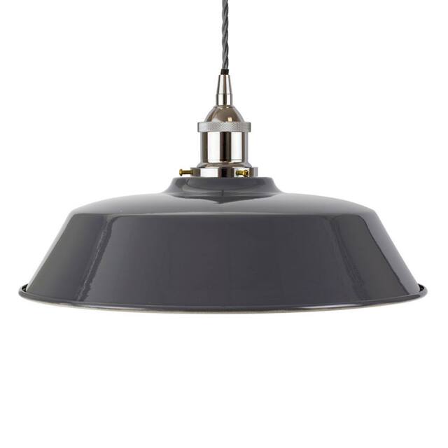 SE Home Slate Grey Chancery Pendant Light - Nickel - Grey Twisted - image 1