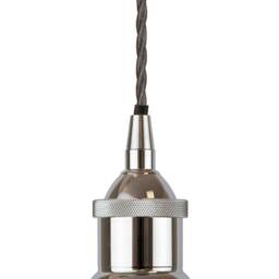 SE Home Slate Grey Chancery Pendant Light - Nickel - Grey Twisted - thumbnail 3