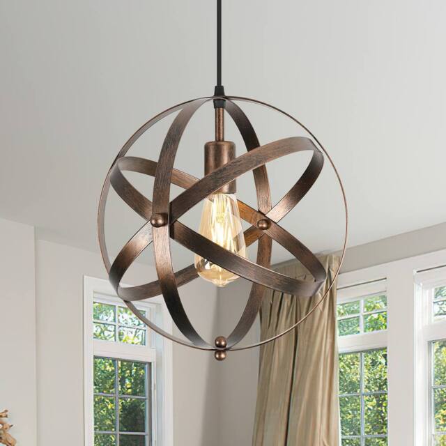 Pheashine Modern Retro pendant light, E27, light source not included, 30*130cm in Brown - image 1