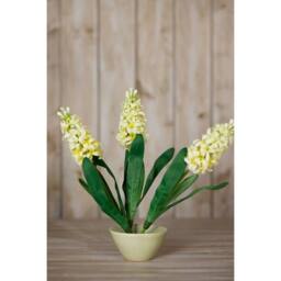 Lemon Pavilion Furniture and Decor Hyacinth (Single Stem Flower) - Plastic - Height 44 cm - Yellow - thumbnail 4