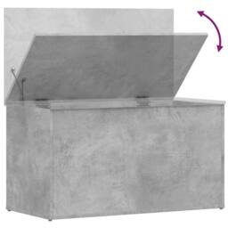 Berkfield Home Storage Chest Concrete Grey 84x42x46 cm Engineered Wood - Size: 84 x 42 x 46 cm - thumbnail 8