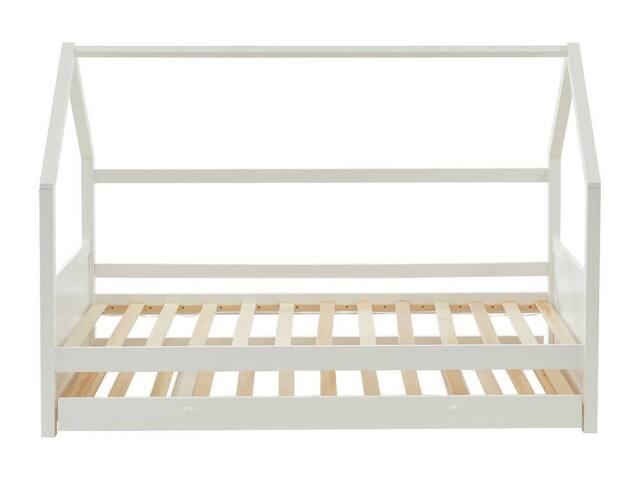 Vente-unique Cabin Trundle Bed 2 X 90 X 190 Cm - Pine - White - HURRA - Size: Single - image 1