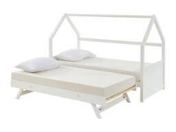Vente-unique Cabin Trundle Bed 2 X 90 X 190 Cm - Pine - White - HURRA - Size: Single - thumbnail 9