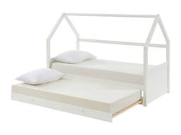 Vente-unique Cabin Trundle Bed 2 X 90 X 190 Cm - Pine - White - HURRA - Size: Single - thumbnail 8