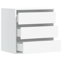 Berkfield Home Corner Chest of Drawers White 60x41x58 cm Engineered Wood - Size: 60 x 41 x 58 cm - thumbnail 5