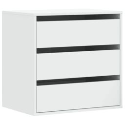 Berkfield Home Corner Chest of Drawers White 60x41x58 cm Engineered Wood - Size: 60 x 41 x 58 cm - thumbnail 2