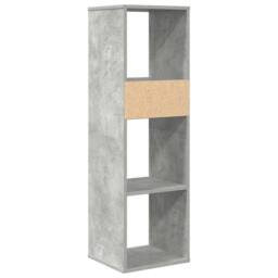 Berkfield Home Decorative Book Cabinet Concrete Grey 34x31x112 cm Engineered Wood - Size: 34 x 31 x 112 cm - thumbnail 6