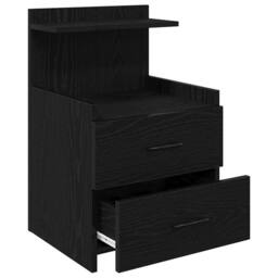 Berkfield Home Durable Bedside Cabinets 2 pcs with 2 Drawers Black 40x36.5x62 cm - thumbnail 5