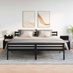 Berkfield Home Durable Bedside Cabinets 2 pcs with 2 Drawers Black 40x36.5x62 cm - thumbnail 1