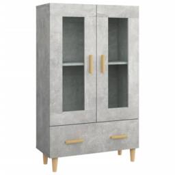 Berkfield Home Highboard Concrete Grey 70x31x115 cm Engineered Wood - Size: 70 x 31 x 115 cm - thumbnail 1
