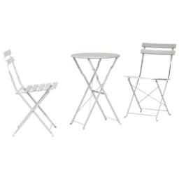 Berkfield Home 3-Piece Beige Steel Folding Bistro Set