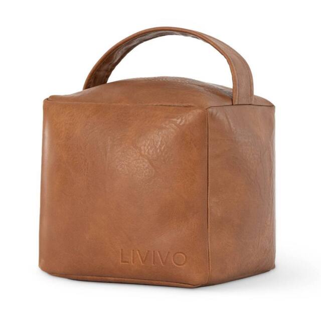 LIVIVO Weighted Cube Door Stopper Tan - image 1