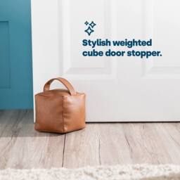 LIVIVO Weighted Cube Door Stopper Tan - thumbnail 2