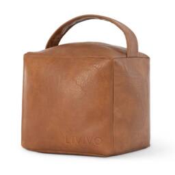 LIVIVO Weighted Cube Door Stopper Tan - thumbnail 1