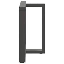 Berkfield Home Dining Table Legs T-Shaped¬†2 pcs Anthracite 70x35x(72-73) cm Steel in Dark Grey - thumbnail 4
