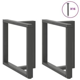 Berkfield Home Dining Table Legs T-Shaped¬†2 pcs Anthracite 70x35x(72-73) cm Steel in Dark Grey - thumbnail 5