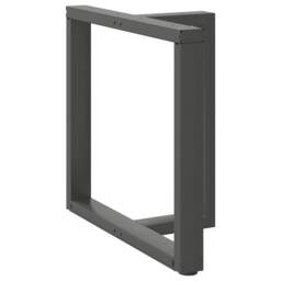 Berkfield Home Dining Table Legs T-Shaped¬†2 pcs Anthracite 70x35x(72-73) cm Steel in Dark Grey - thumbnail 3