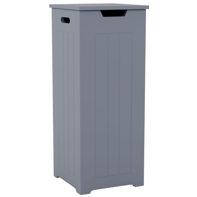 Home Discount Bath Vida Laundry Hamper - Freestanding Compact Bathroom Storage Unit in Grey - image 1
